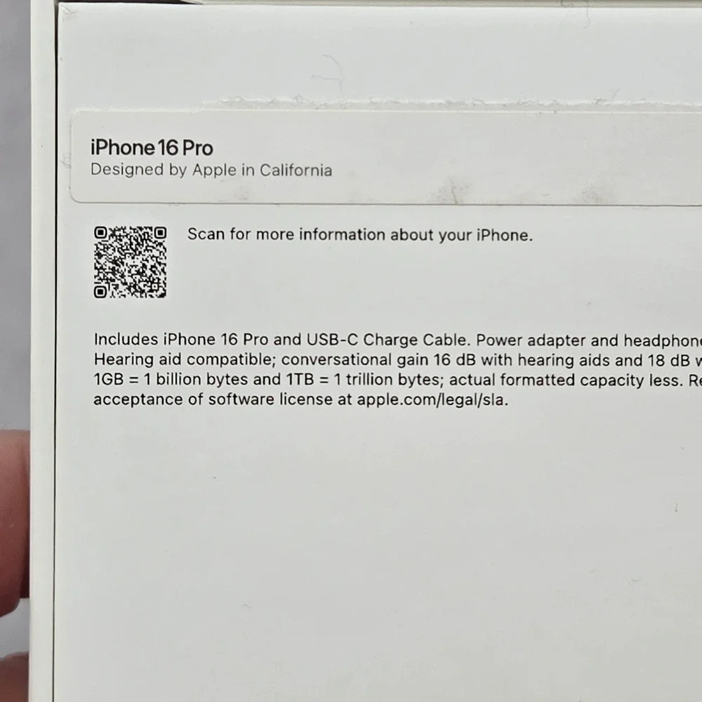 Apple iPhone 16 Pro 128GB White Titanium Empty Retail **Box Only** A3083
